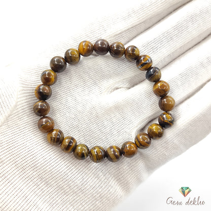 Tiger Eye Bracelet – 8MM Natural Stone Beads