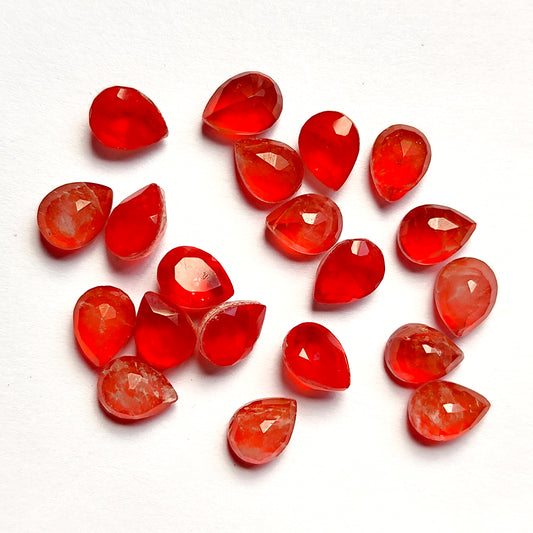 Ruby Color Doublet Pear Cut Loose Gemstone 8X6MM