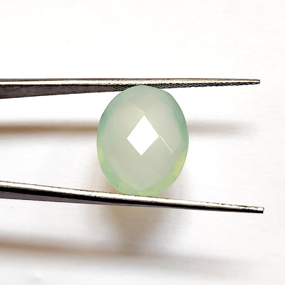 Parrot Green Onyx Oval Checker Cut 17×13MM 8.6 Cts.