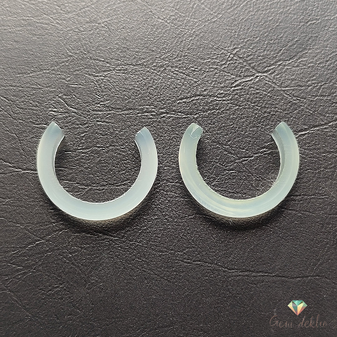 Onyx Tube Round Hoop 18×4MM 4 Cts.