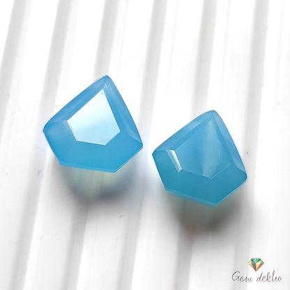 Sky Blue Onyx Cut 15×14mm 12.90 Cts.