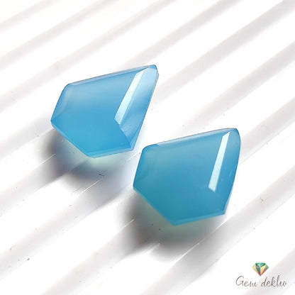 Sky Blue Onyx Cut 15×14mm 12.90 Cts.