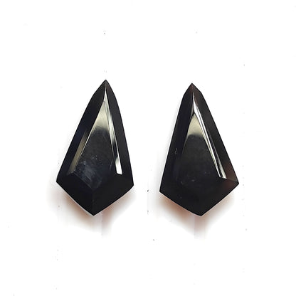Black Onyx Cut Pair 21×12MM 14 Cts.