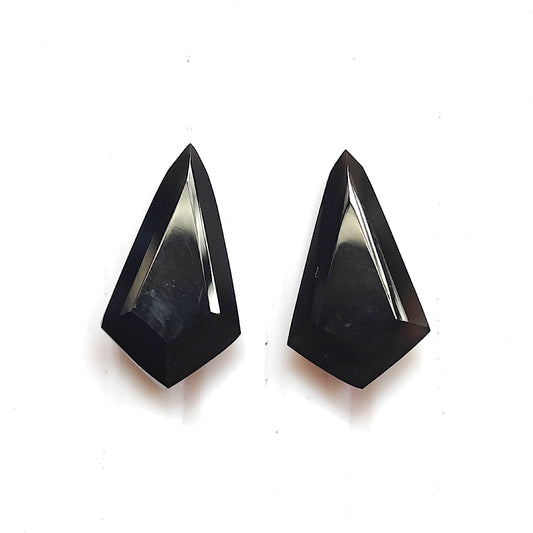 Black Onyx Cut Pair 21×12MM 14 Cts.