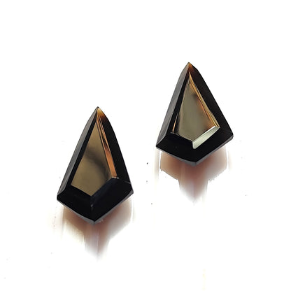 Black Onyx Cut Pair 21×12MM 14 Cts.