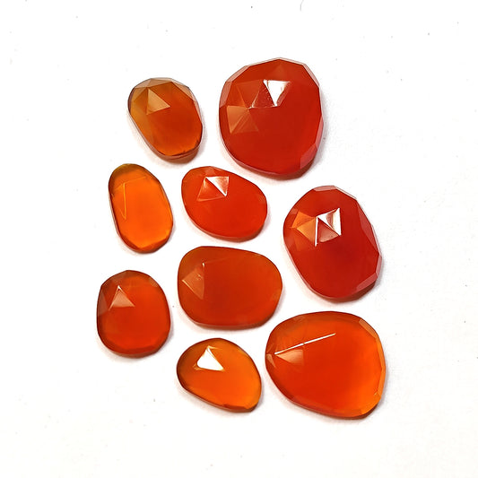 Red Onyx Rose Cut Briolette Irregular Shape Free Size 33.25 Cts. 9 Pieces