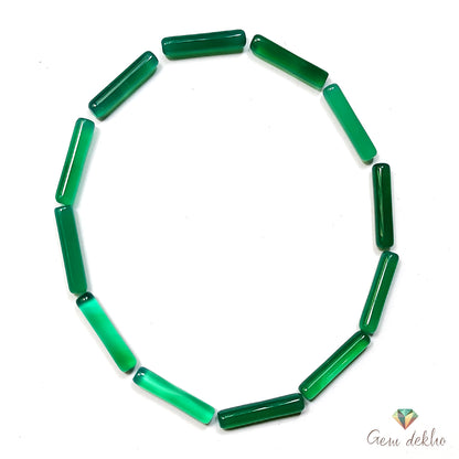 Green Onyx Pencil Drops 18×4MM 33.7 Cts.