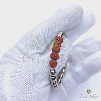 Pyrite Rudraksha Bracelet  for Strength, Protection, and Confidence