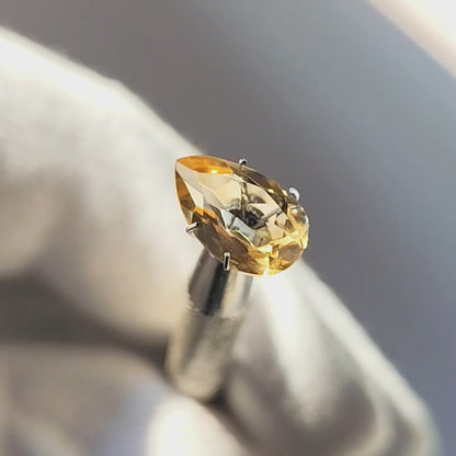 Citrine pear Faceted Cut Stone 13×9MM 3.25 Cts.