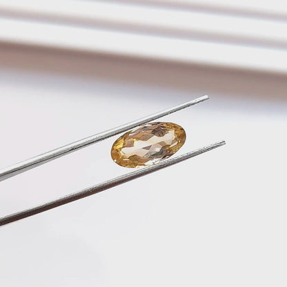 Citrine Oval Faceted Cut Stone 14×7MM 3.80 Cts.