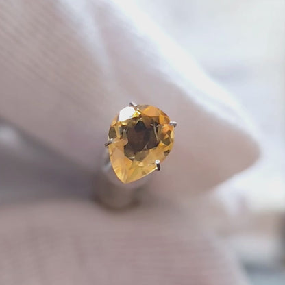 Citrine Pear Faceted Cut Stone 9×7MM 1.50 Cts.