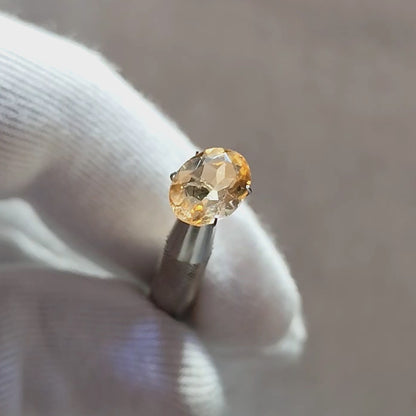Citrine Oval Faceted Cut Stone 12×9MM 3.25 Cts.