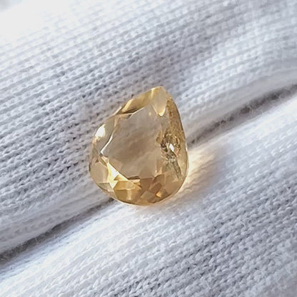 Citrine Teardrop Faceted Cut Stone 11×9 MM 3 Cts.