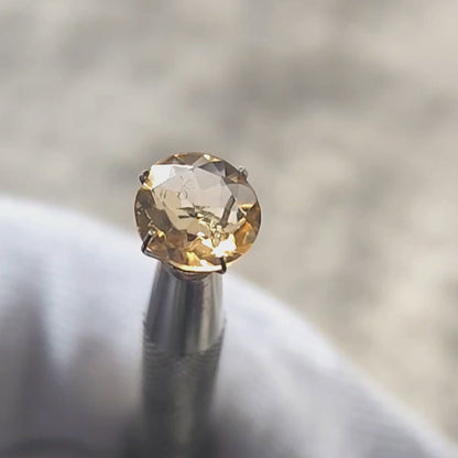 Citrine Round Faceted Cut Stone 9×9MM 2 Cts.