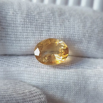Citrine Oval Faceted Cut 13×10MM 5.70 Cts.