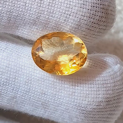 Citrine Oval Faceted Cut Stone 16×13MM 10 Cts.