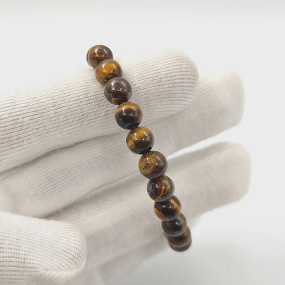 Tiger Eye Bracelet – 8MM Natural Stone Beads