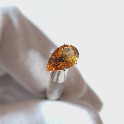 Citrine pear Faceted Cut Stone 13×8MM 3.25 Cts.