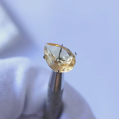Citrine Pear Faceted Cut Stone 14×10MM 5Cts.