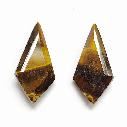 Tiger Eye Teardrop Cut Pair 21×11MM 11.9 Cts.