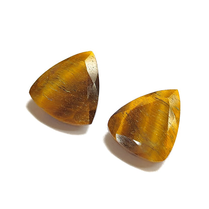 Tiger Eye Triangular Cut Pair 15×18MM 12 Cts.