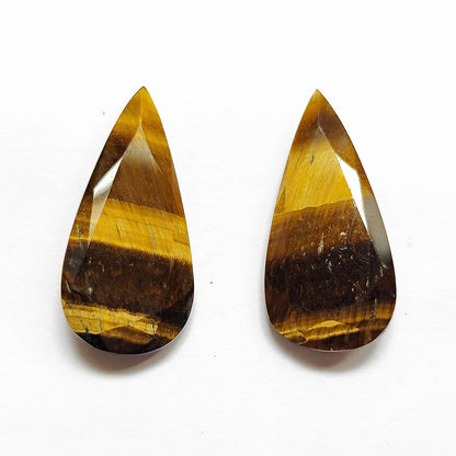 Tiger Eye Teardrop Cut Pair 15×18MM 12 Cts.