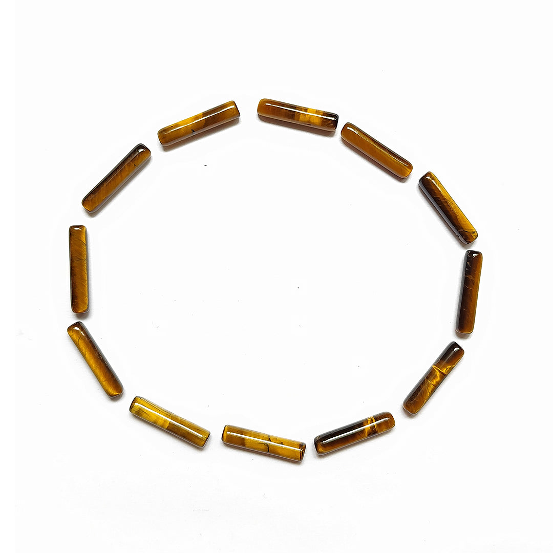 Tiger Eye Pencil 18×4MM 35.60 Cts. 12 Pieces
