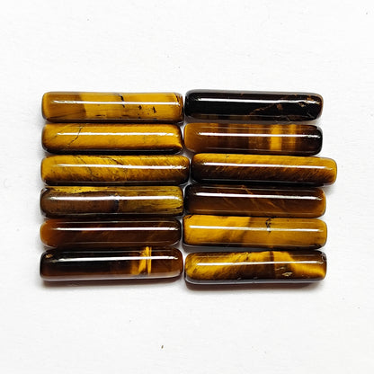Tiger Eye Pencil 18×4MM 35.60 Cts. 12 Pieces