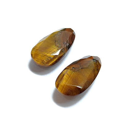 Tiger Eye Triangular Cut Pair 18×9MM 12.5 Cts.