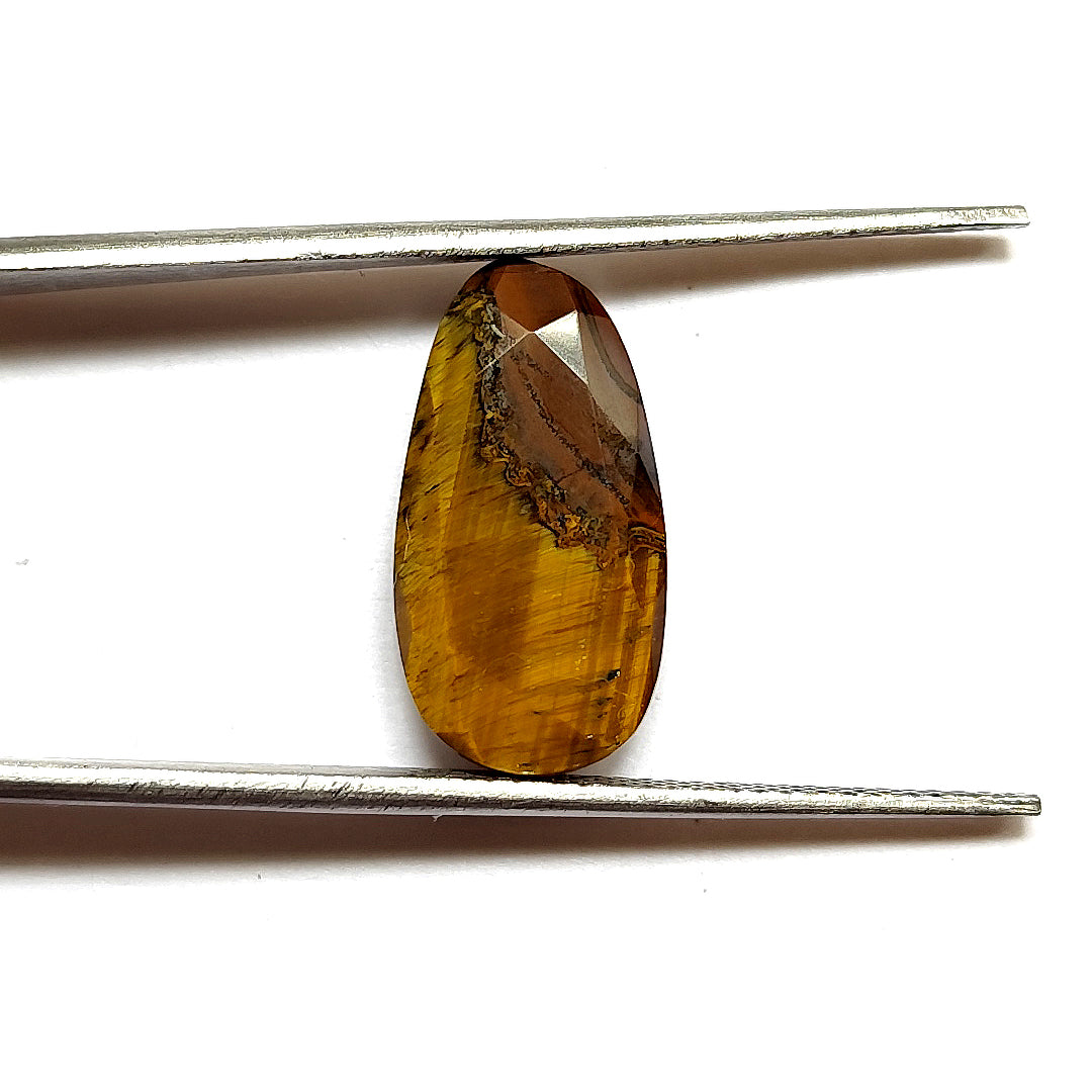 Tiger Eye Triangular Cut Pair 18×9MM 12.5 Cts.